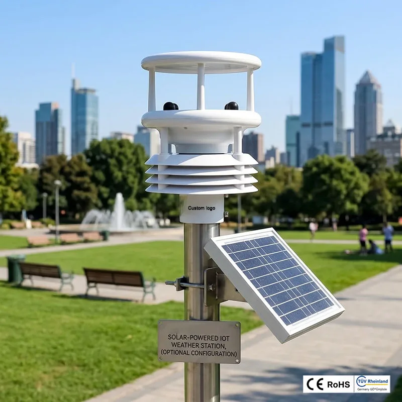 

CE RoHs Weather Station Outdoor 5 in 1 IoT Wireless Meteorological Station Solar Powered for City Park Agriculture Monitoring