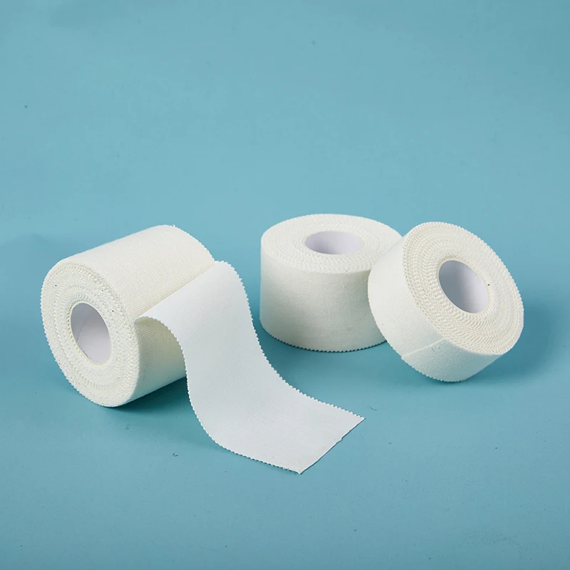 

Medical Waterproof Cotton White Premium Adhesive Tape Sport Binding Strain Injury Care Support Physio Muscle Elastic Bandage