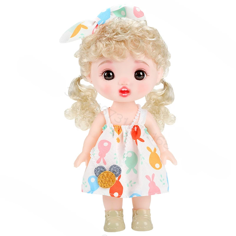 22CM 新しい可愛いロリータ系プリンセスドールおもちゃ 1/6 BJD ビニール人形 大きな目 関節可動 かわいい顔 マルコ DIY ドレスアップおもちゃ