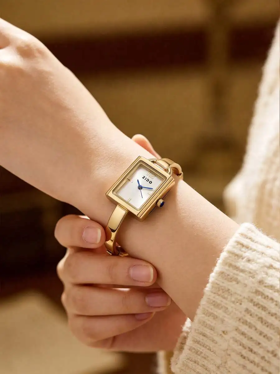 1pc Women's Elegant Retro Square Quartz Bracelet Watch, Quality Alloy Case, Minimalist Luxury, Suitable For Commuting, Office