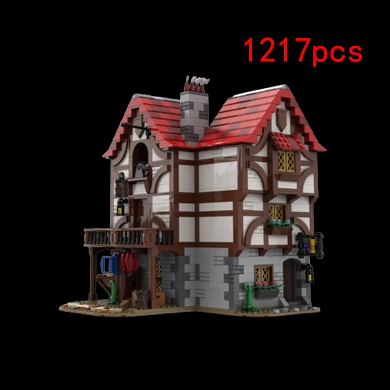 Spot Small Particle Assembly MOC Medieval Architecture Castle Architecture Children's Puzzle Toys DIY Creative Gift Ornament