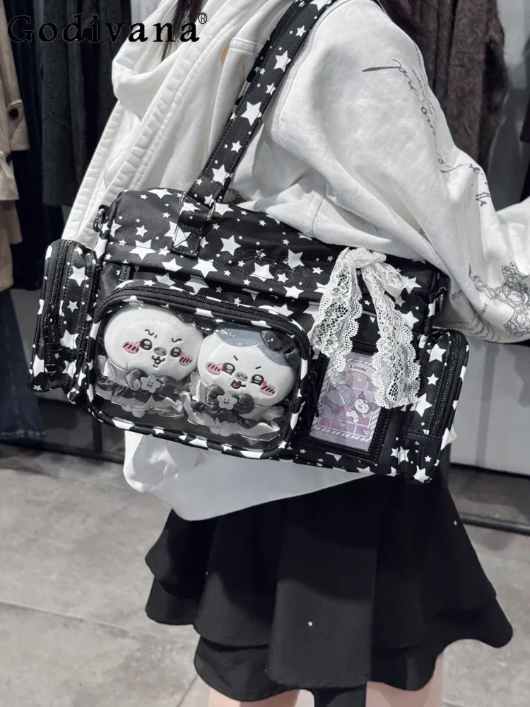 

2D Japanese Original Lolita Large Capacity Pain Bag 10cm Cute Doll Bag Casual Commuting Versatile Crossbody Bag for Women