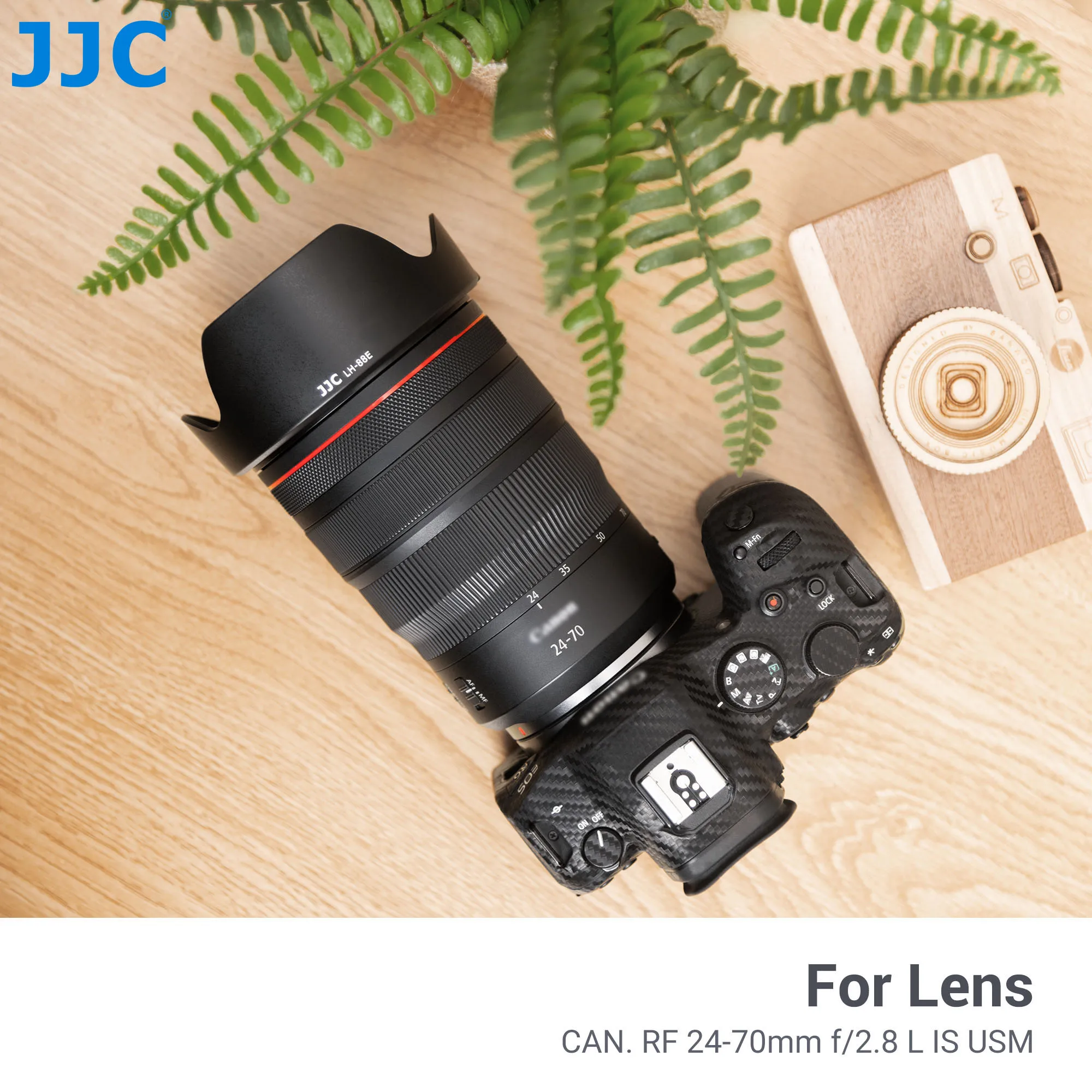غطاء غطاء عدسة JJC لعدسة Canon RF 24-70mm f/2.8 L IS USM، يستبدل غطاء عدسة Canon EW-88E