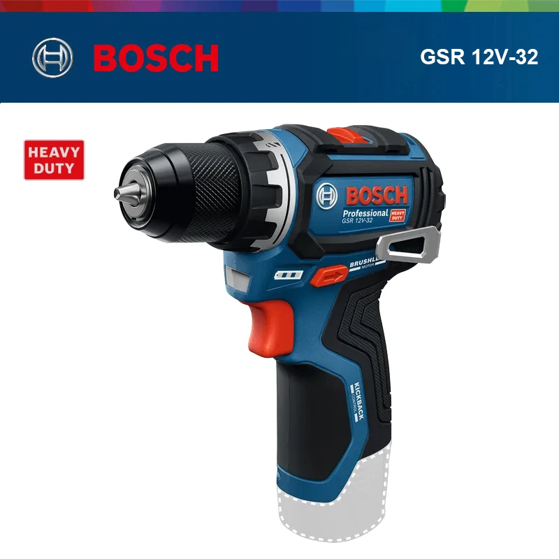 Bosch GSR 12V-32 Brushless Cordless Drill Driver 12V Electric Screwdriver Compact Power Tool For Wood Metal Household Repair
