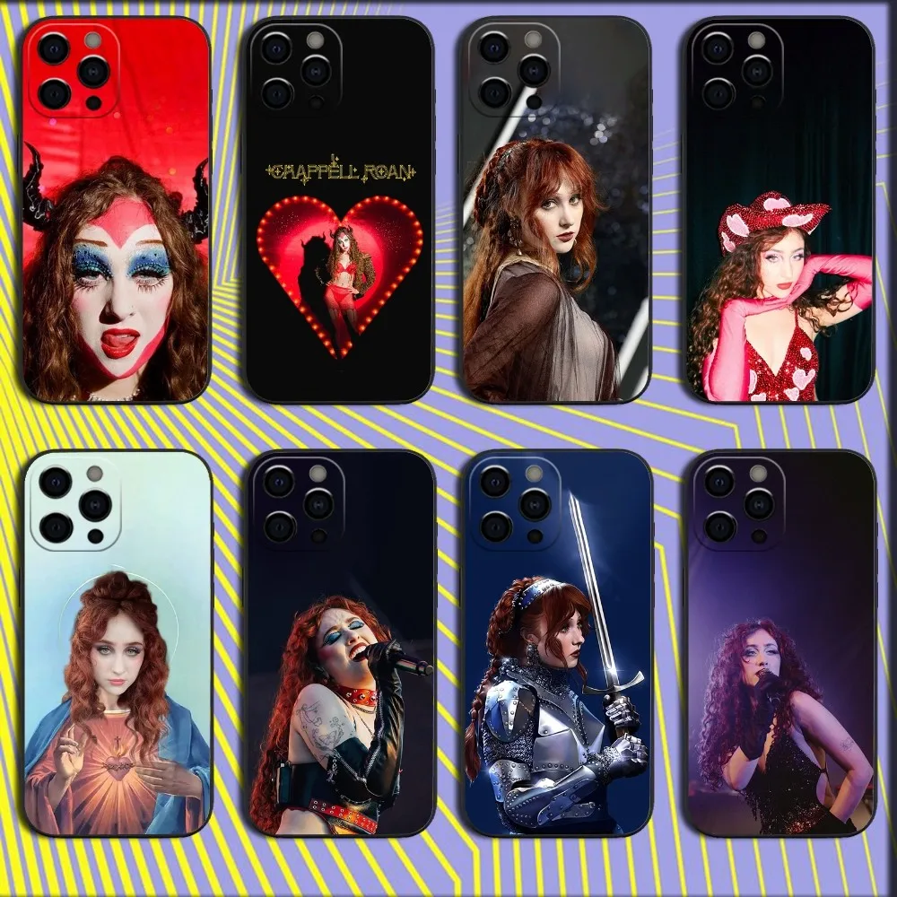 

Singer C-Chappell Roan Phone Case For iPhone 16,15,14,13,12,11,Pro,X,XS,Max,XR,Plus,Mini Soft Black Cover