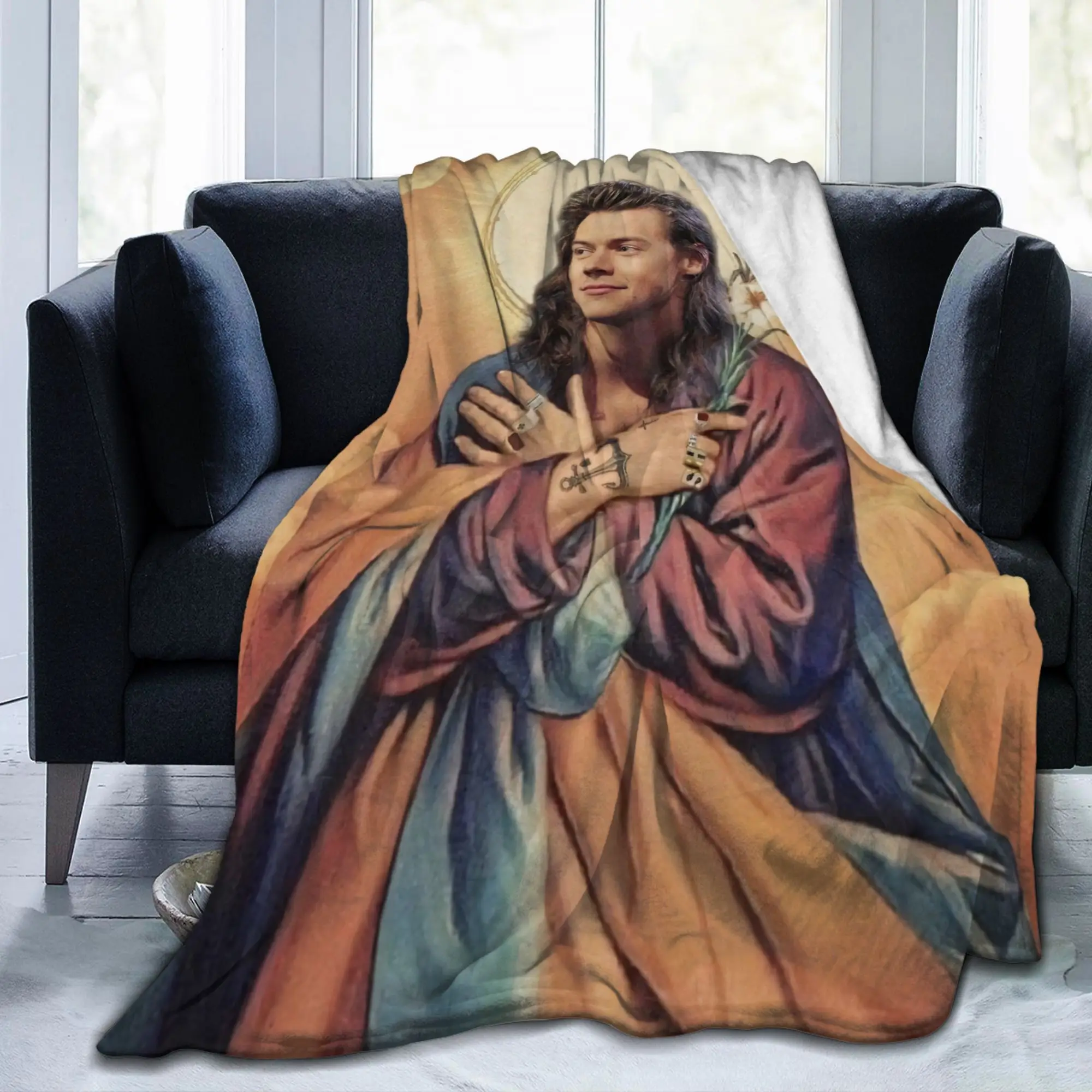 Harrys Styles Tour Kiss All The Time Disco Blanket Quality Soft  Bedding Throws Winter Travel Couch Bed Comfortable Bedspread