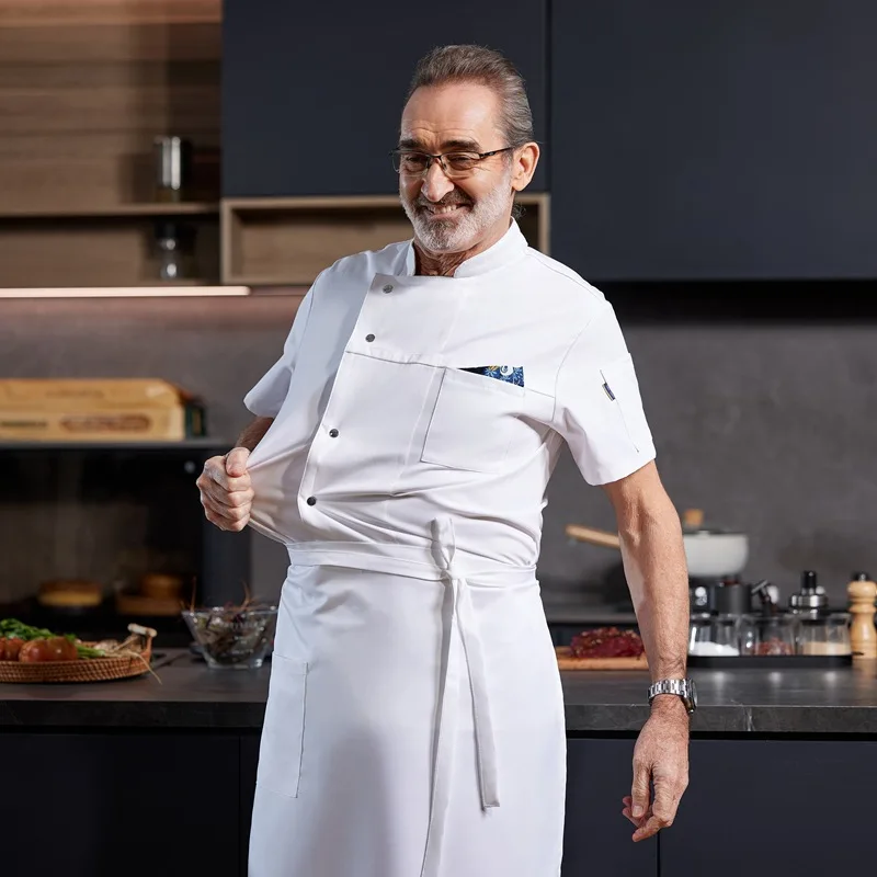 

Высококачественная униформа шеф-повара: летняя одежда с коротким рукавом для отелей, ресторанов, кухонь. Рабочая одежда для мужчин и женщин, для поваров и кондитеров.