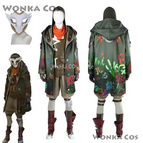 Game Ekko Arcane2 Cosplay Costume The Boy Who Shattered Time Ekko Cosplay Suit Halloween Carnival Party Uniforms Shoe Mask Props