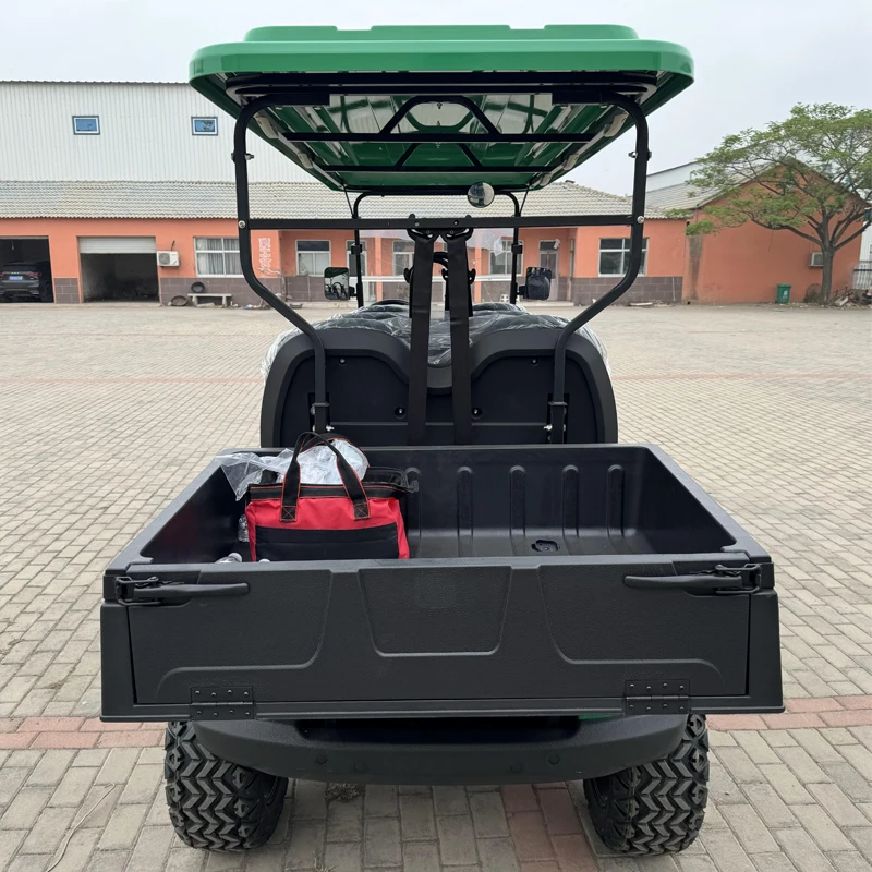 High Quality New Energy Vehicles Solar Panels Club Car 6 Seater 48/60/72V Electric Golf Cart With Rear Cargo Box