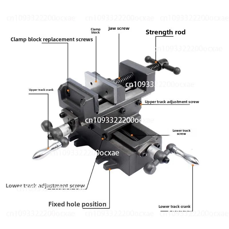 

4inch 5inch 6inch Cross Vise, Two-way Moving Bench Drill, Milling Machine, Heavy-duty Vice, Clamp, Working Slide