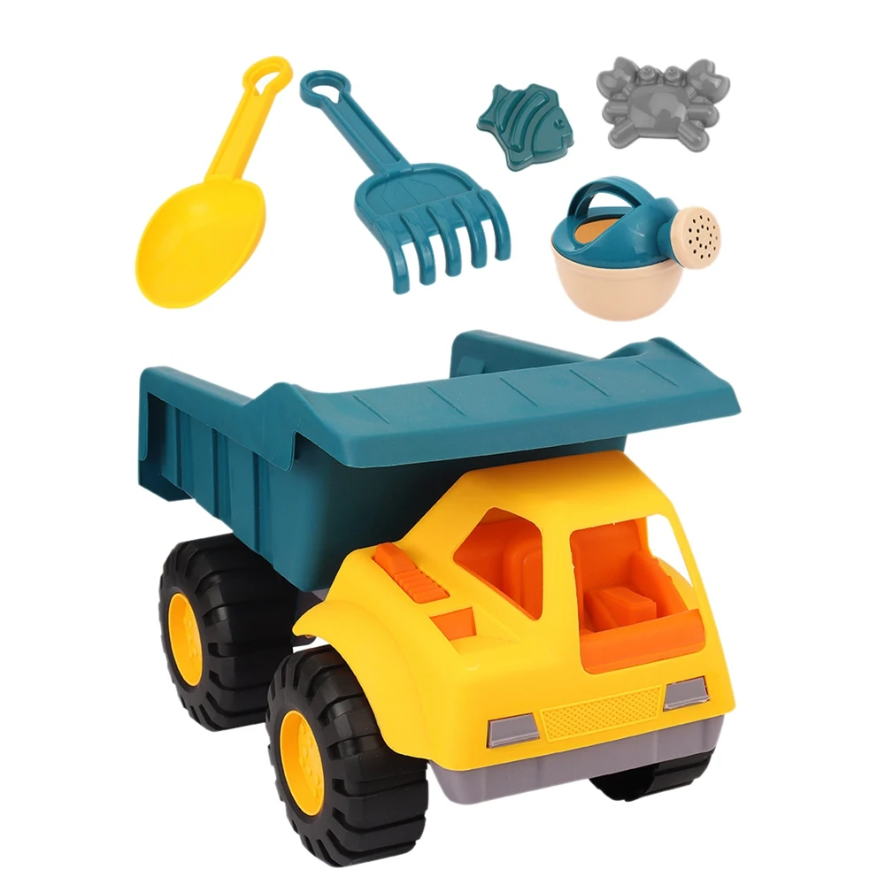 Beach Toys Play Sand Toys with Bucket Spade Toy Truck Paddling Pool Kids Gardening Set for 3 4 5 6 Year Old B