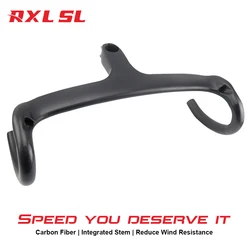 1-1/8“ Integrated Carbon Handlebar,Road Bicycle Speed Handlebars,400/420/440mm,Inner Routing,Racing Bike Drop Bars