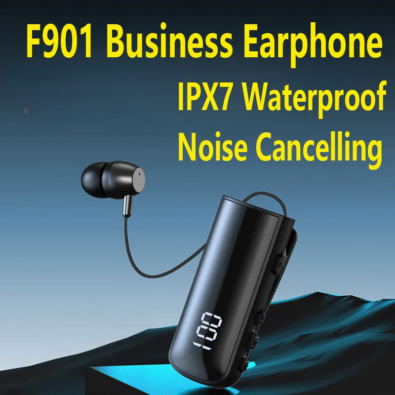 

Best IPX7 F901 PK Pro Earphone Mini Noise Cancelling Bluetooth Earbuds Vibration Busniss Headphone Bluetooth Earbuds Headset