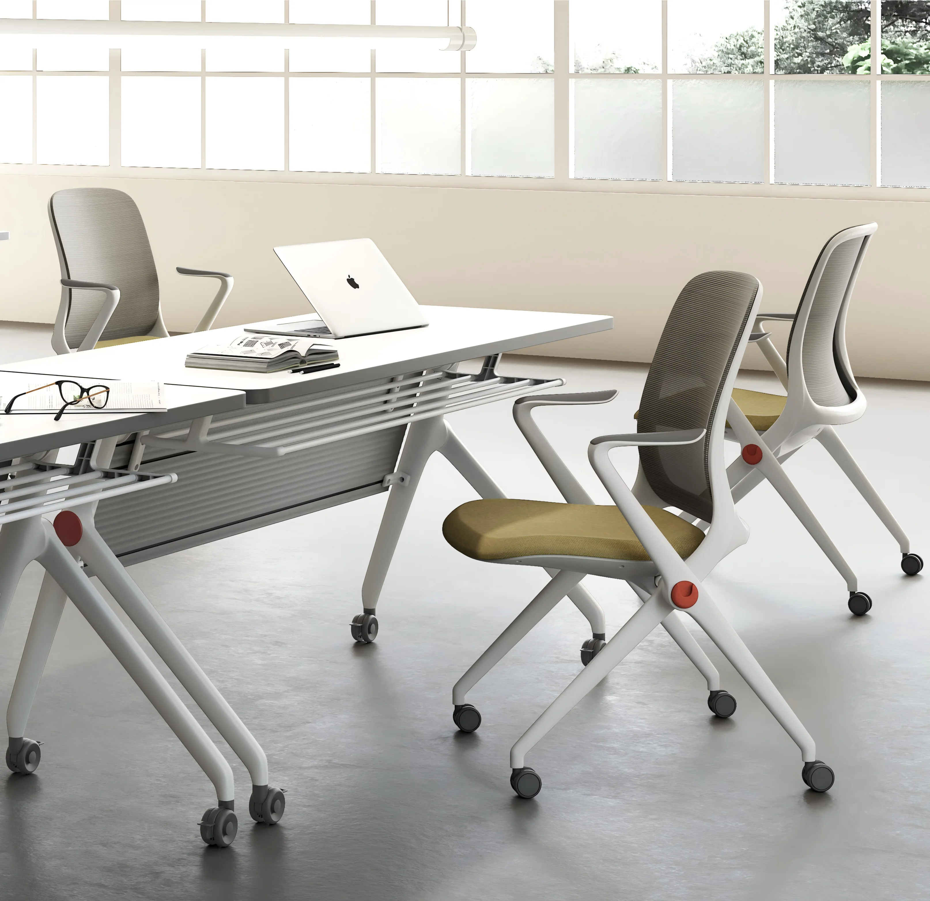 현대식 사무용 가구 접이식 책상 의자 세트 회의실 책상 - Office Furniture Set 리뷰 및 가격