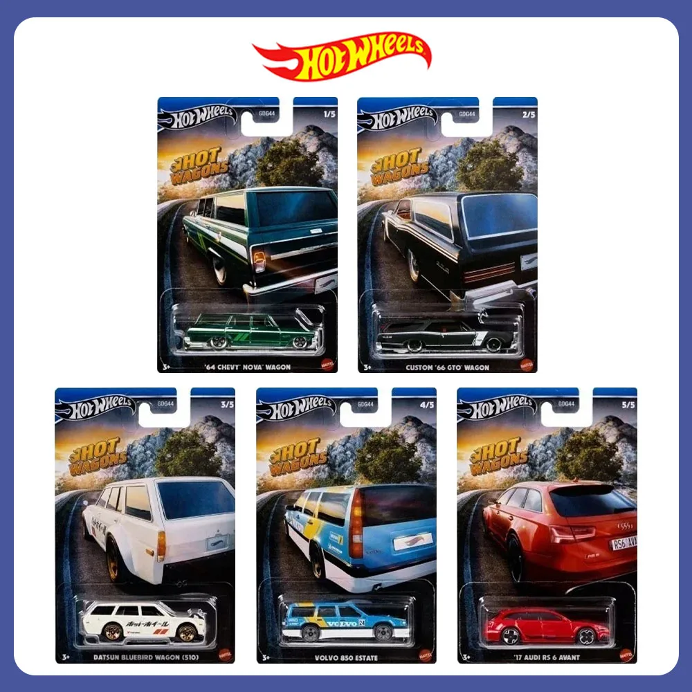 

Mattel Hot Wheels Vintage Racing Club HRT81 Chevy Nova Wagon Custom Wagon Datsun Bluebird Wagon Collectible Diecast Vehicle