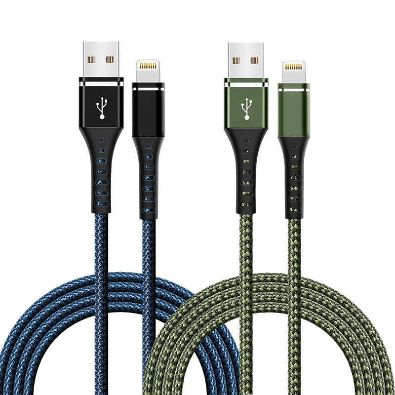 USB Lightning Data Cable 20W Original MFI Certified Nylon Braided Cord Fast Charging Wire For Iphone 14 Pro 13 12 11 XR Ipad 3m