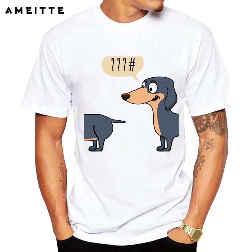 New Arrival Hot sexy dog T-Shirt Summer Men's Fashion Animal Printing Short Sleeve Tee Shirts Funny Tops