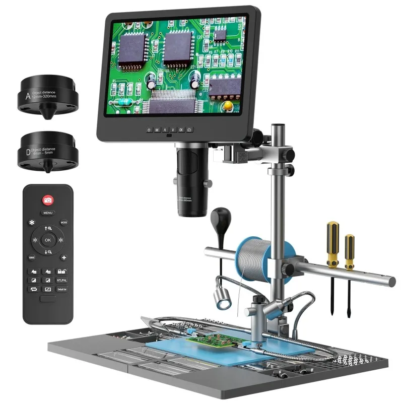 

AD249S-M-Plus Trinocular 10'' High Definition Digital Microscope With 10-inch Screen + Extension Base for PCB Repair