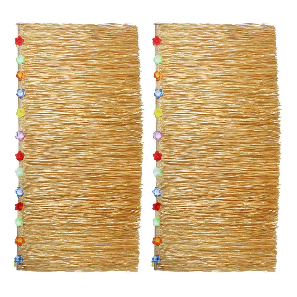 

2Pcs Hawaiian Luau Table Skirts Grass Large Size Summer Beach Party Decorations Tropical Party Supplies Table Skirts