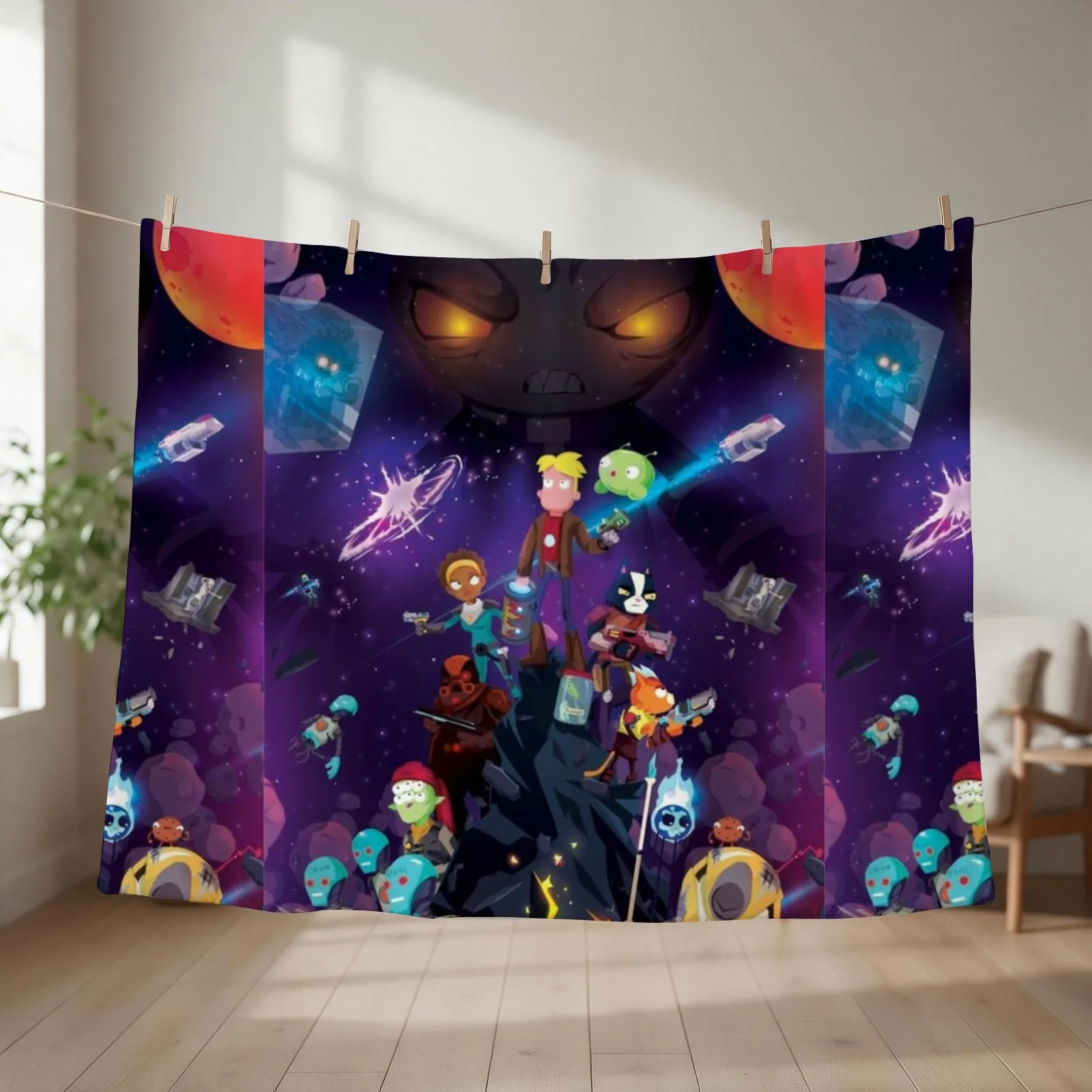 FinalSpace Throw Blanket Custom funny gift Sofas Multi-Purpose Blankets