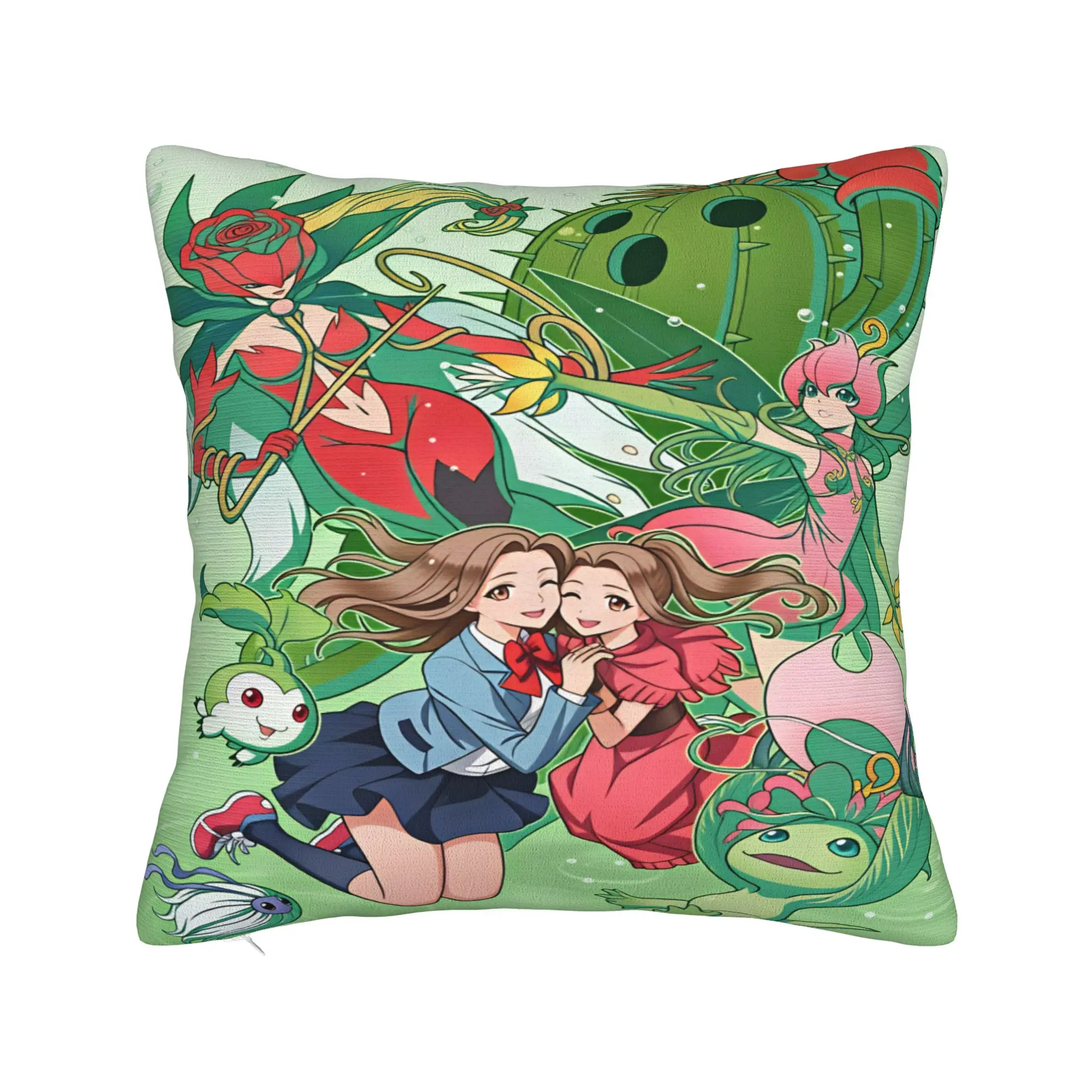 Digimons Pillow Case  Square Pillow Cover Cute Funny Cushion Cover For Chair Sofa Home Decor