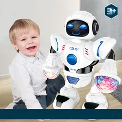 Fun Robot Dancing Children Electric Universal Light Music Model Toy