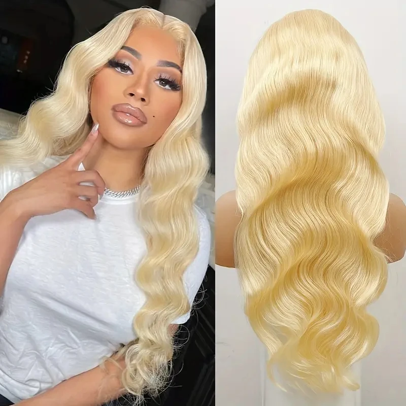 HAIRTIME 613 Blonde Wigs 13x6 HD Lace Body Wave Wigs HD Transparent 613 Blonde Brazilian Front Human Hair Wigs for Women