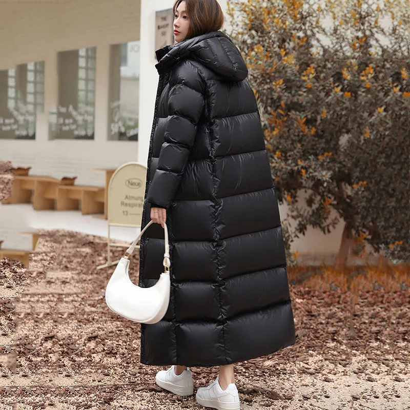 Coat 2025 New Winter Warm Hooded Temperament Women's Down Jacket High-Quality White Duck Down Elegant Women's Down Jacket H430