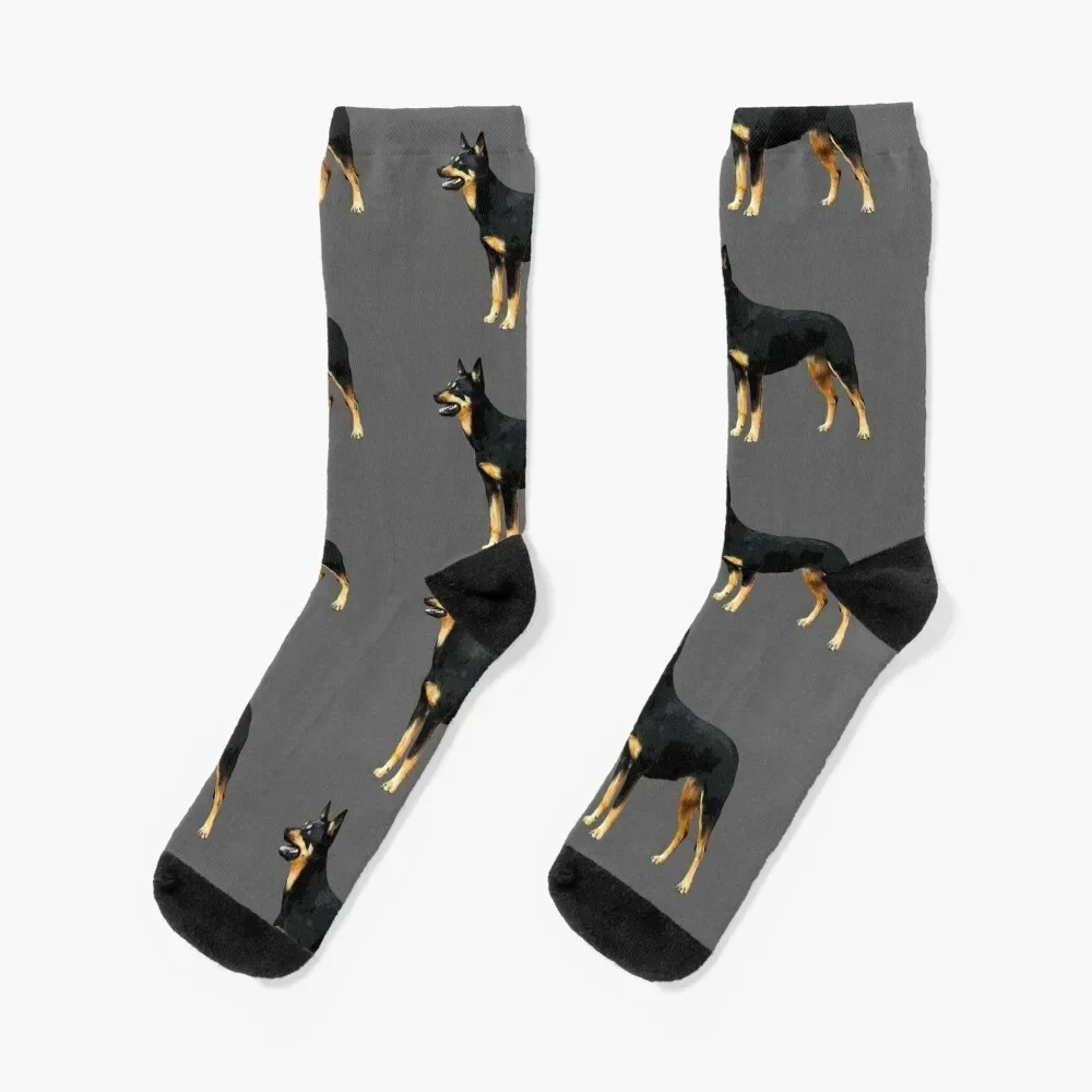 Kelpie- Australian Black and Tan Kelpie Socks Lots new in's christmas gift basketball Socks Male Women's