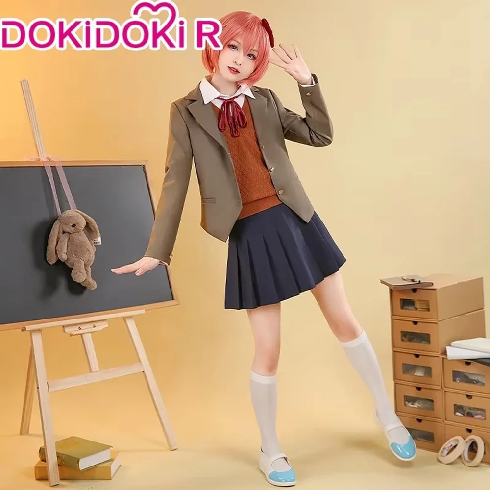 IN STOCK Sayori/Natsuki/Yuri/Monika Cosplay GAME Doki Doki Literature Club【S-XXL】DokiDoki-R Women Uniform Plus Size Halloween