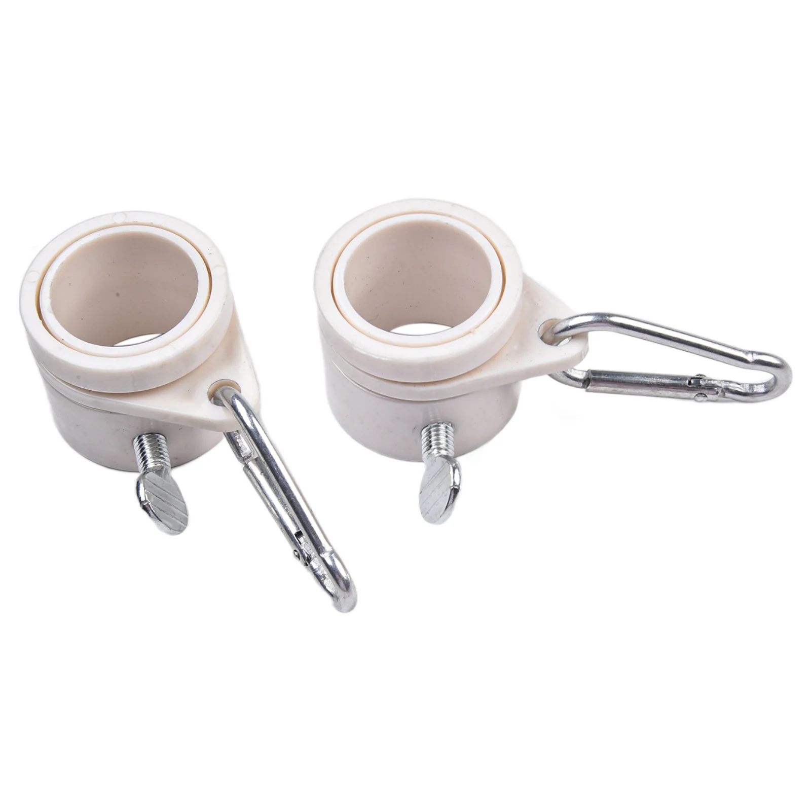 PVC Rotating Flag Pole Rings, Easy Installation, Prevents Flag Tangles, Suitable for Flags with Grommets 2 Pieces