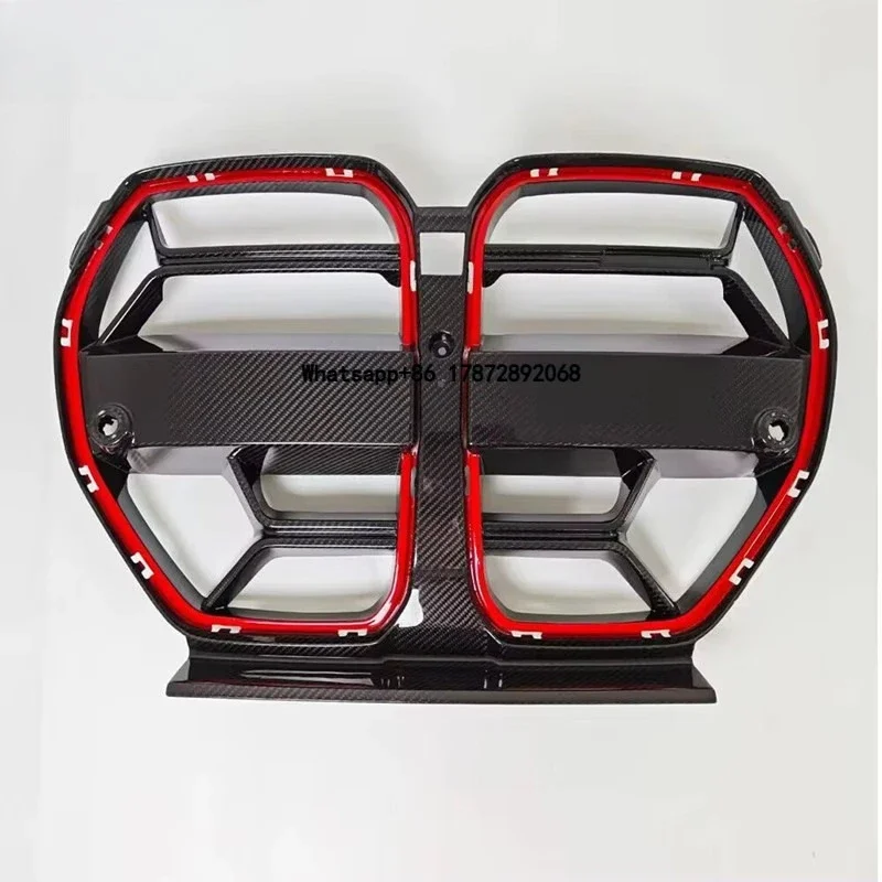 

Dry Carbon Fiber Car Front Bumper Grilles CSL Style For G80 G81 M3 G82 G83 M4 2020-2025 Hood Racing Grille ACC Vent Trim