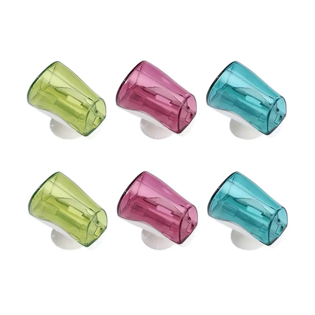 

6 Pcs Toothbrush Dust Cap Holder Plastic Shower Hanging Wall St Cover Bathroom Travel Storage Rack Dry Neat Durability