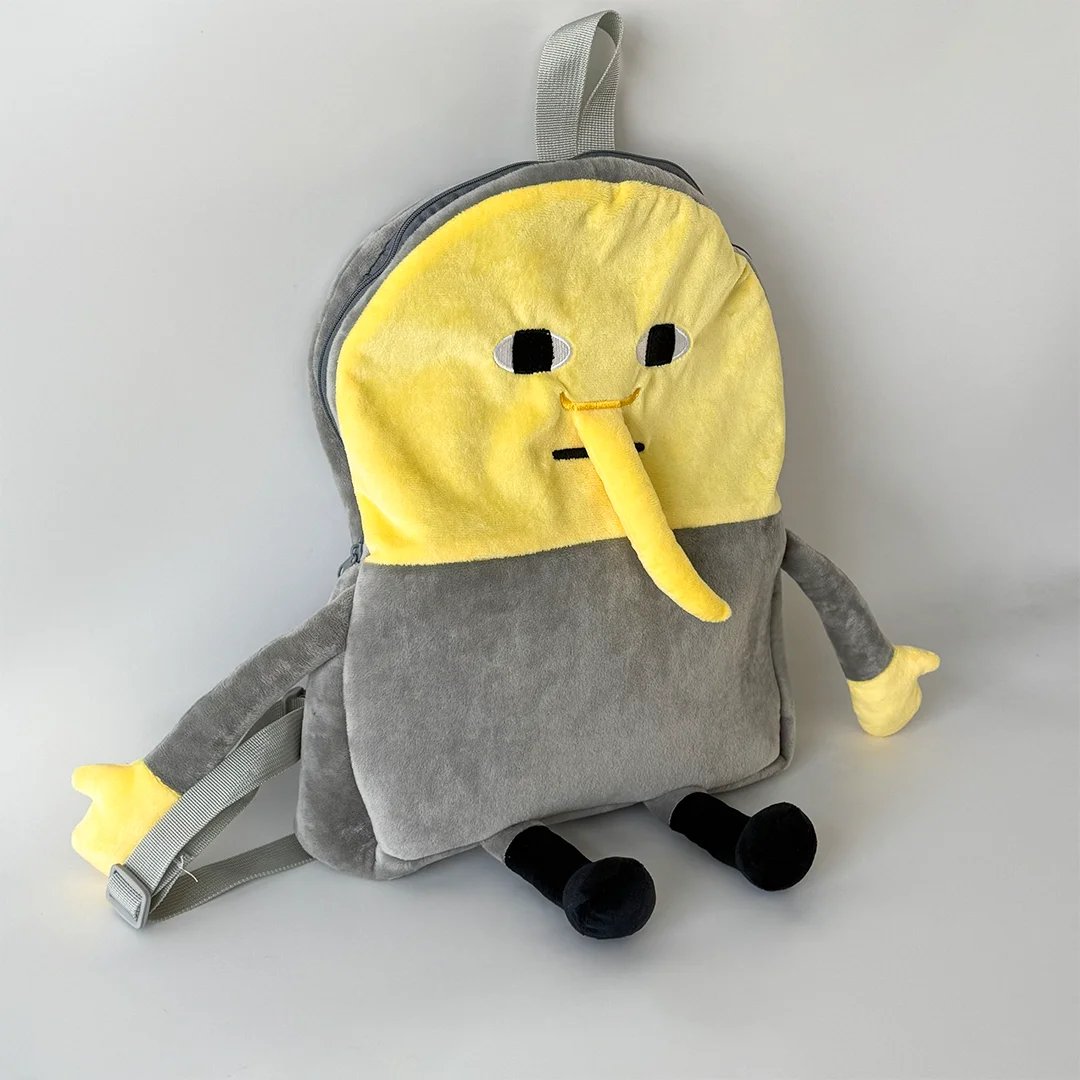 TreasuringU 2025 New Lemons Zaino in peluche Borsa farcita grigia per donna Uomo Borsa a tracolla piccola carina Regali di Natale