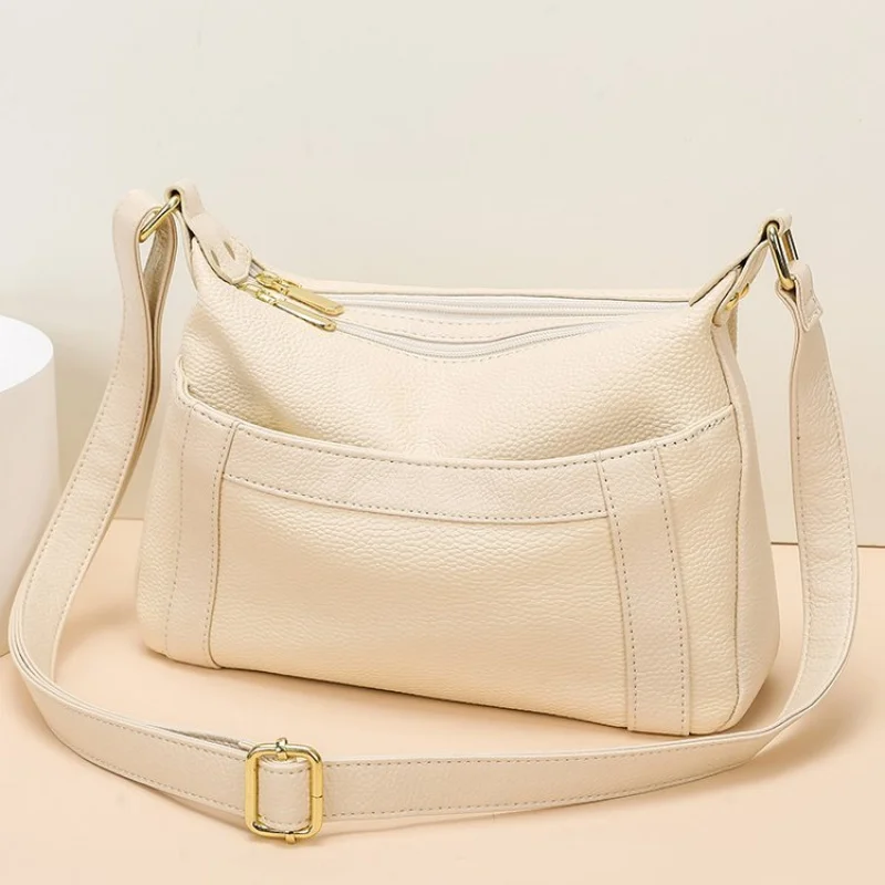 

Classic Elegant Leather Crossbody Bag For Ladies Shoulder Messenger Handbag Women's Tote Luxury Brand