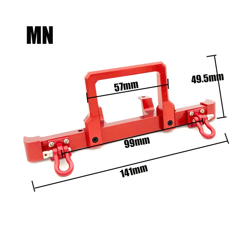 Metal Front Bumper Anti-collision Bracket for MN D90 D91 D96 MN90 MN99S 1/12 RC Car Upgrade Parts Accessories