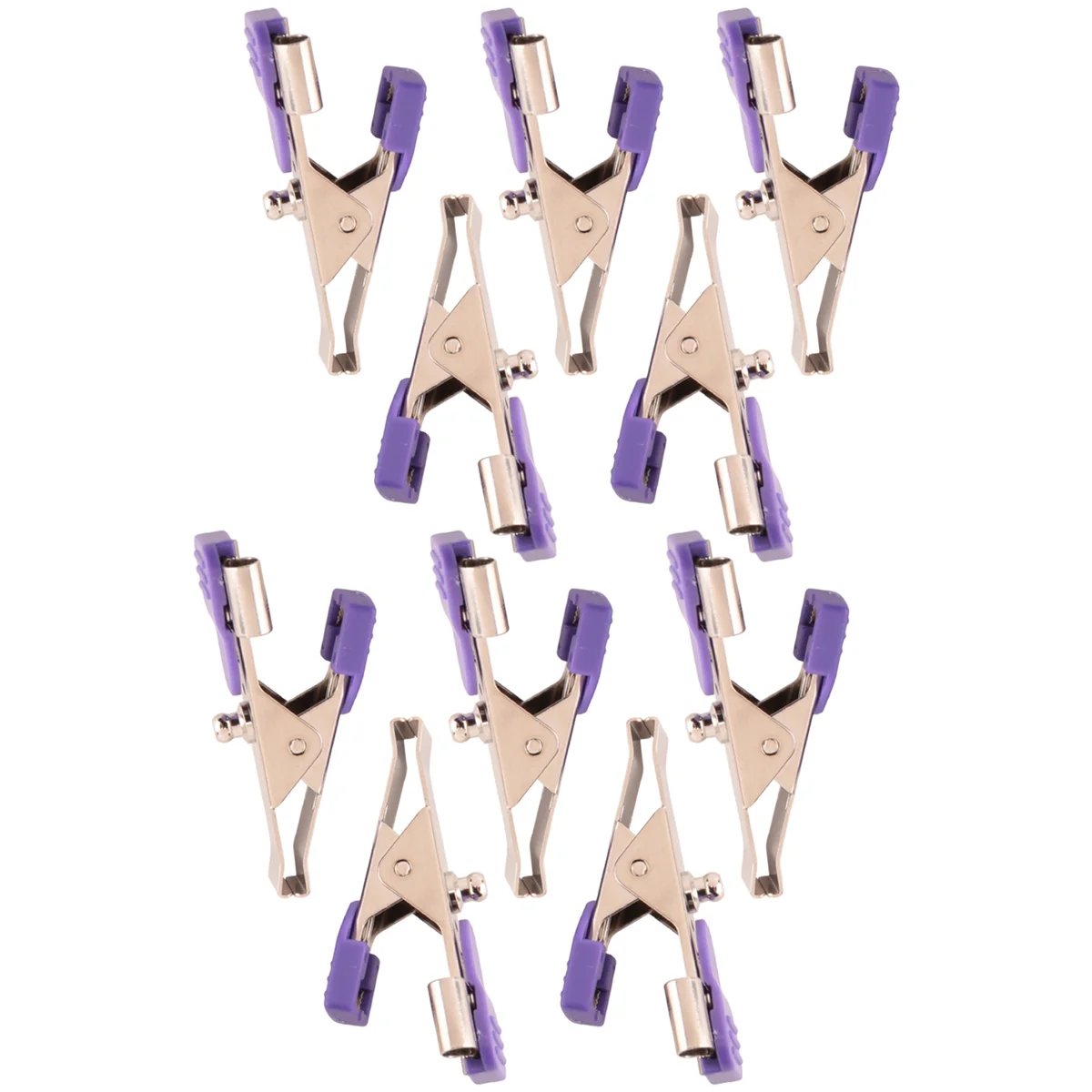 FLLF 10 قطع أقطاب كهربائية بمشبك التمساح ECG/EKG قابلة لإعادة الاستخدام للحيوانات الأليفة والكلاب والقطط والبيطرية، تستخدم لإصلاح الكابلات