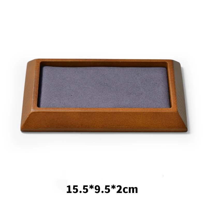 Oirlv Solid Wood Jewelry Organizer Tray Stackable Brown 8