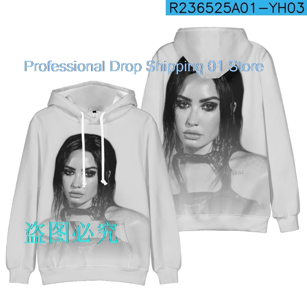 Demi Lovato 3D Hoodie Rap Singer Album Printed Sportswear Winter Neutral Fashion Funny Casual Street Wear Y2k Clothing CXg