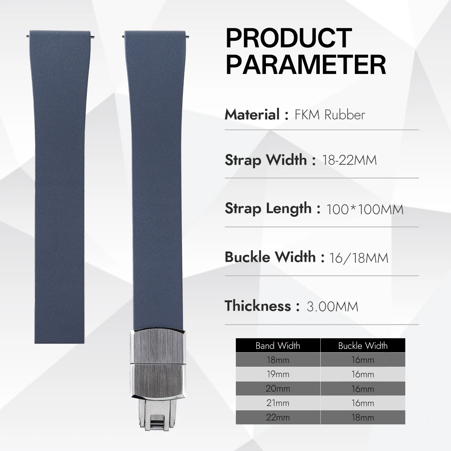 High Quality Rubber Watch Band 18mm 19mm 20mm Watchband Belt 21mm 22mm FKM Watch Strap for TISSOT MIDO