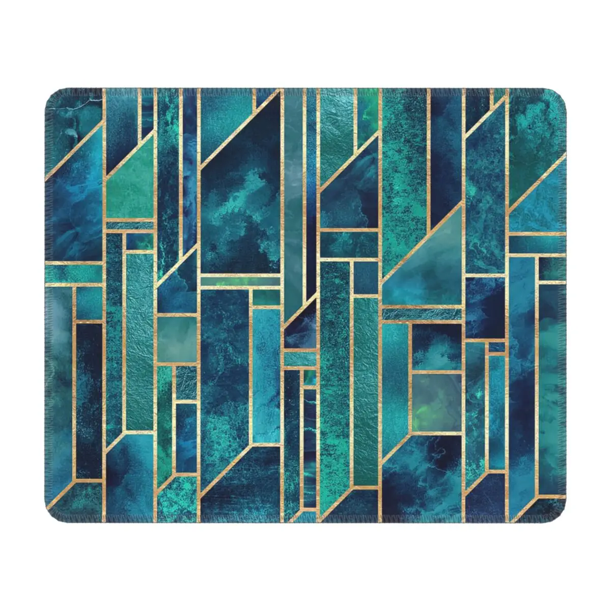 맞춤형 게이머 마우스 패드 미끄럼 방지 고무 베이스 블루 스카이 추상 기하학적 패턴 마우스 패드, 사무실 데스크탑 기하학 매트