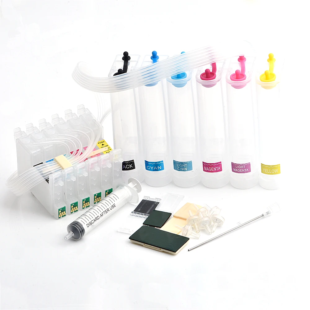 T0481 T0486  Continuous Ink Supply System CISS For Epson STYLUS PHOTO R300 R300M R320 R200 R220 R340 RX500 RX600 RX620 RX640