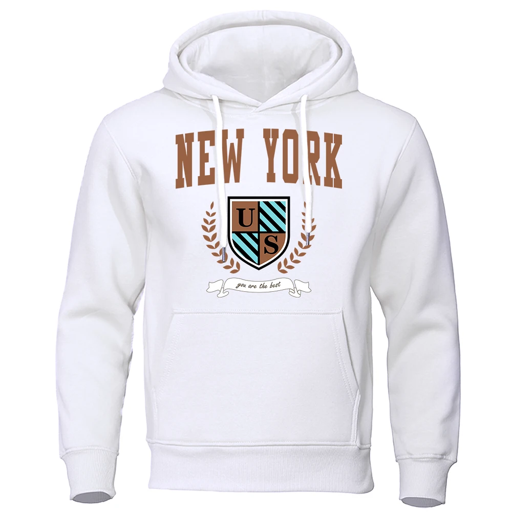 New York Us You Are The Best Hoodies Men Women Hip Hop Personality Hoody Crewneck Fashion Clothes Fleece Pullover Sweatshirt