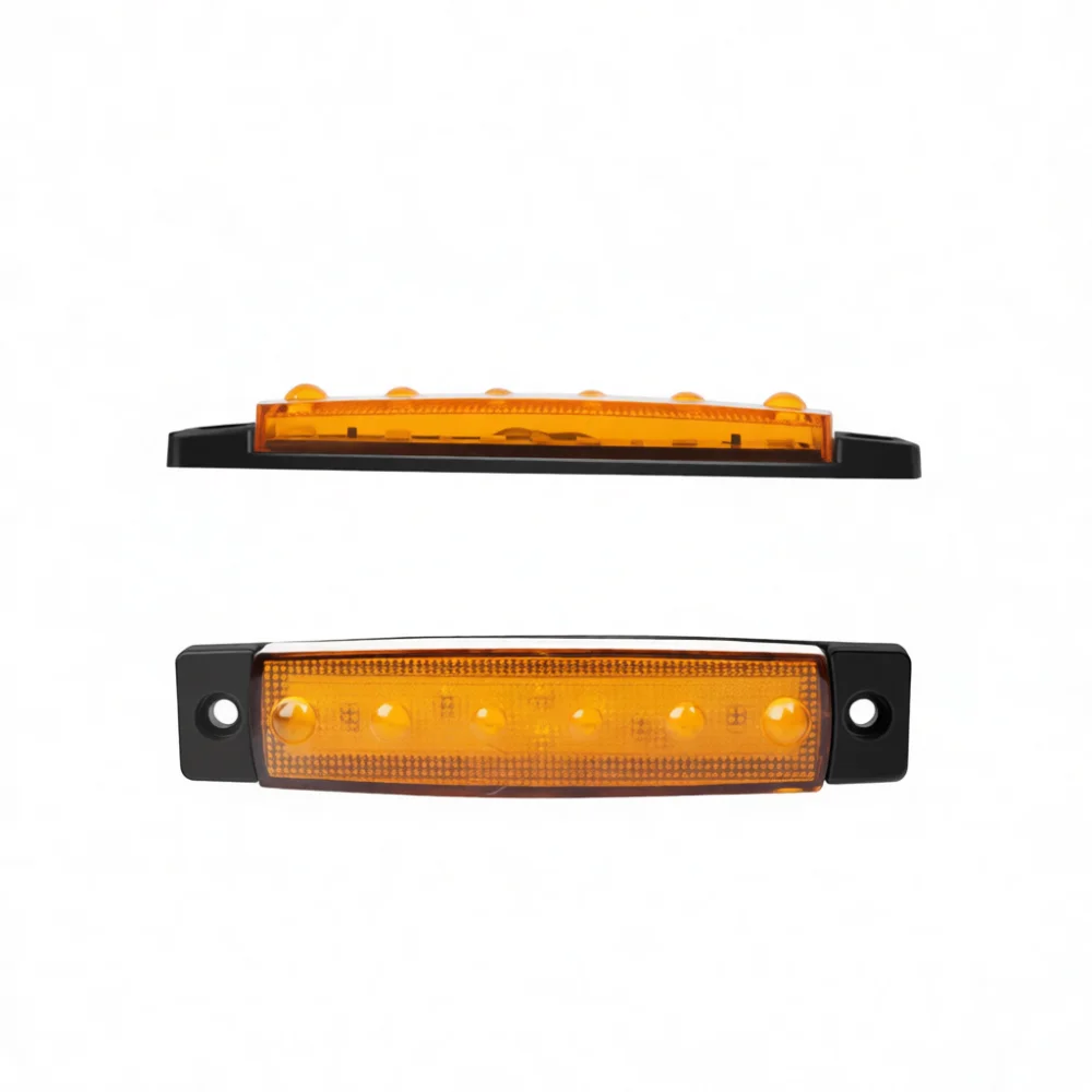 6LED Side Marker Light 12V 24V Truck Trailer Bus Clearance Lamp Turn Signal Indicator Universal Replacement Safety Lighting
