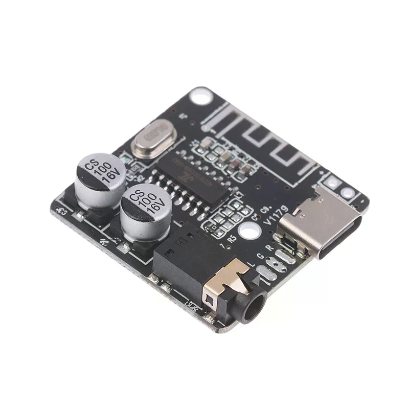 Type-C Bluetooth Audio Receiver Board Bluetooth 5.1 MP3 Lossless Car Audio Decoder Board Wireless Stereo Music Module 3.7-5V