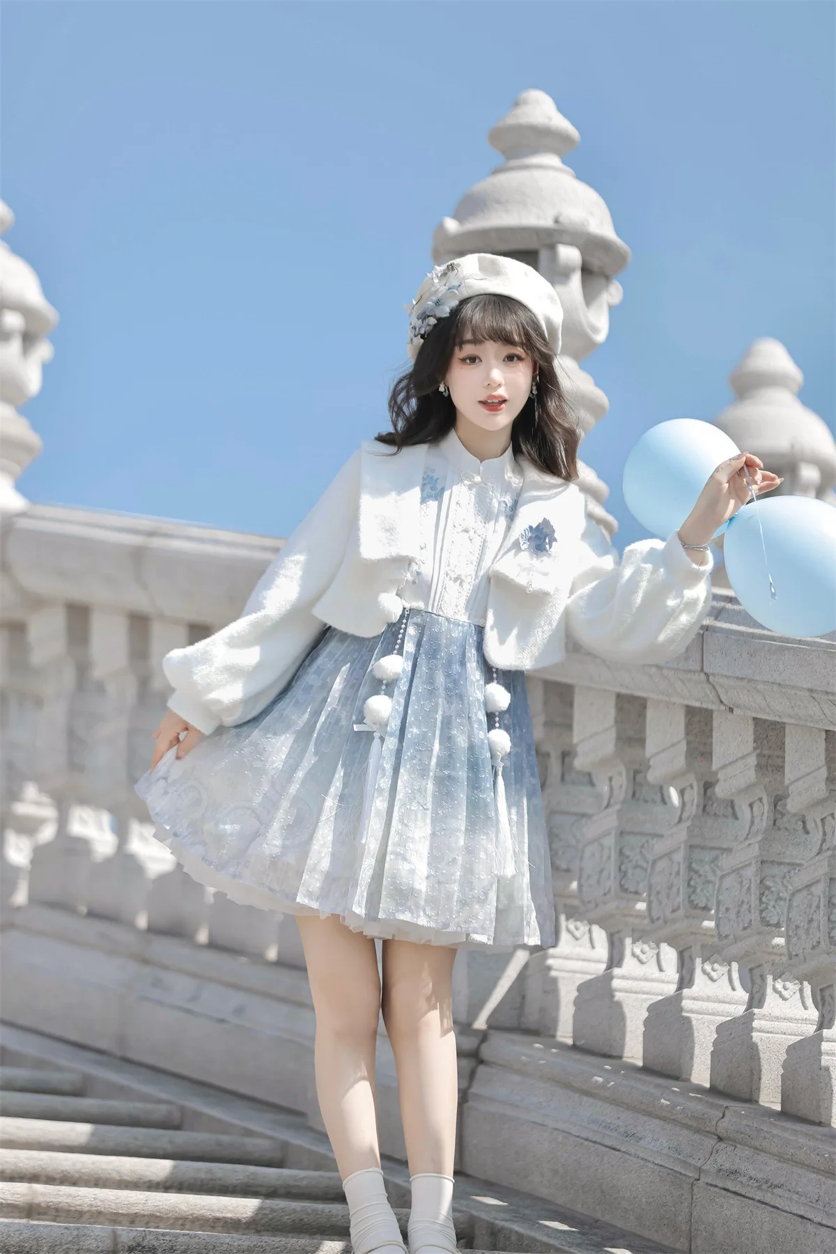 Original Lolita Chinese Style Short Cape Jacket With Han Elements Sweet Princess Dress Sweet Lolita Tea Party Dress Set