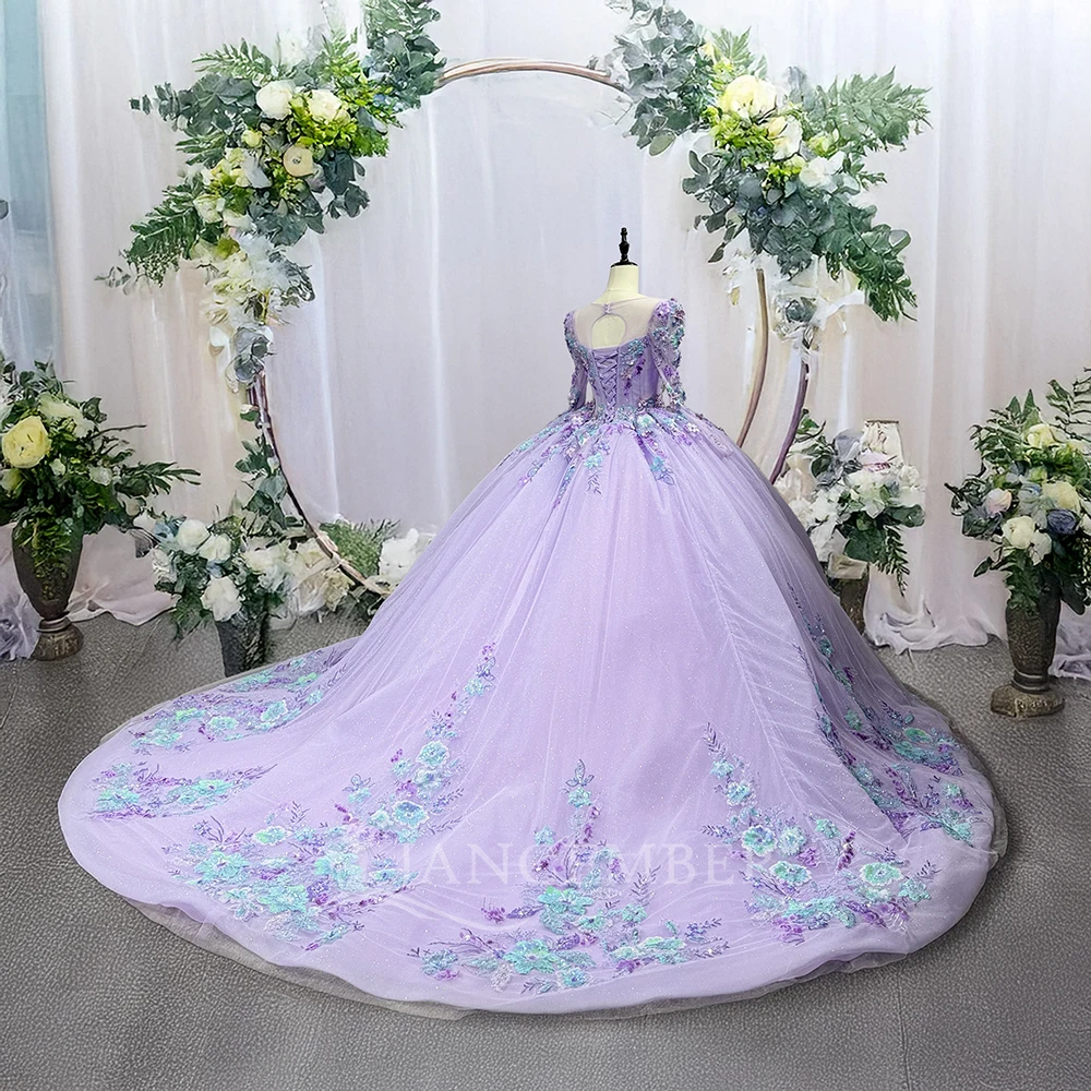 Luxe violet princesse robe de bal Quinceañera robes à plusieurs niveaux fête d'anniversaire pour 15th filles personnalisé vestido de 15 quinceañera