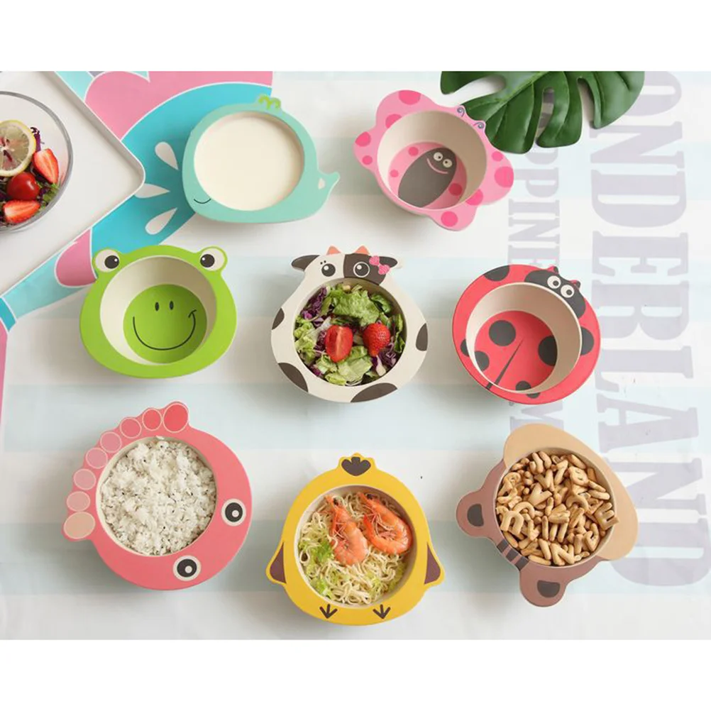 Kinderkom Bamboevezel Onbreekbaar Lichtgewicht kinderservies voor het eten van granen Fruit IJs Picknick buiten