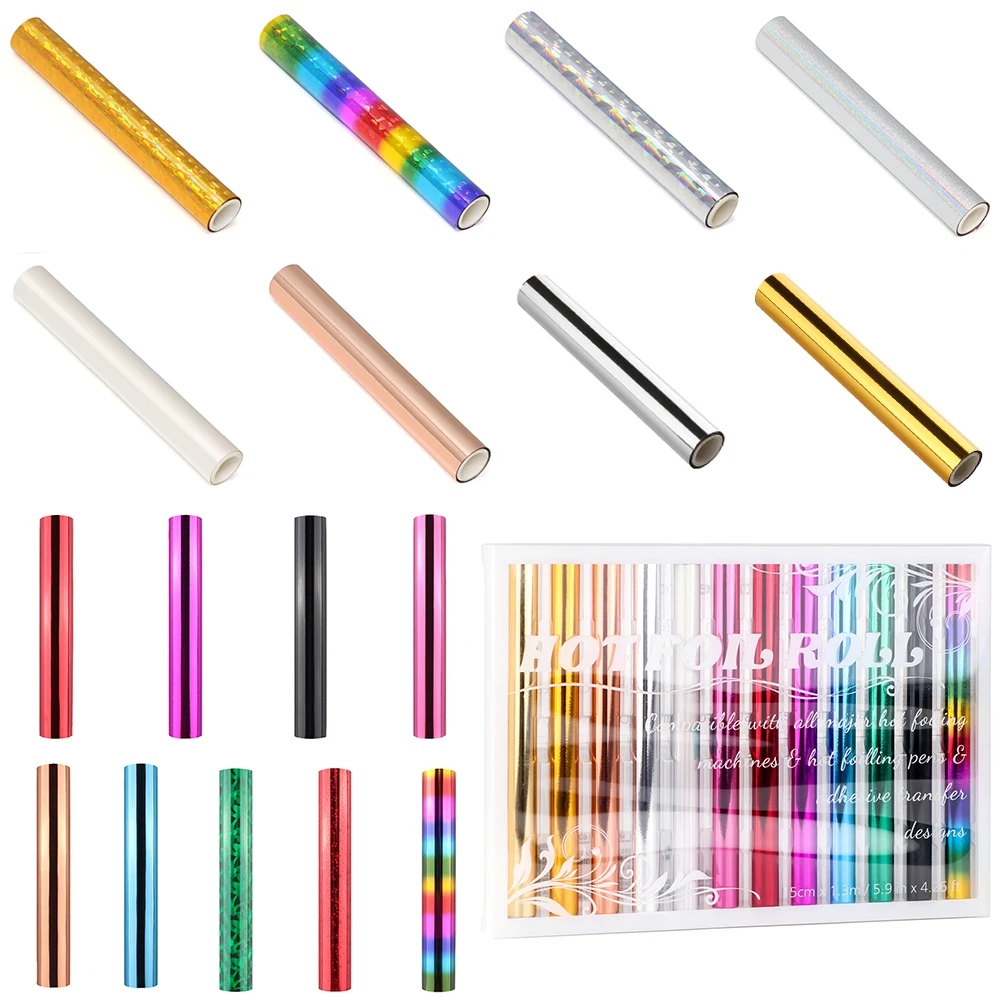 Different Colors Hot Foil Roll Heat Activated Foil for Diy Scrapbooking Paper Cards Foil Craft Solids Holographics Thermal Foil