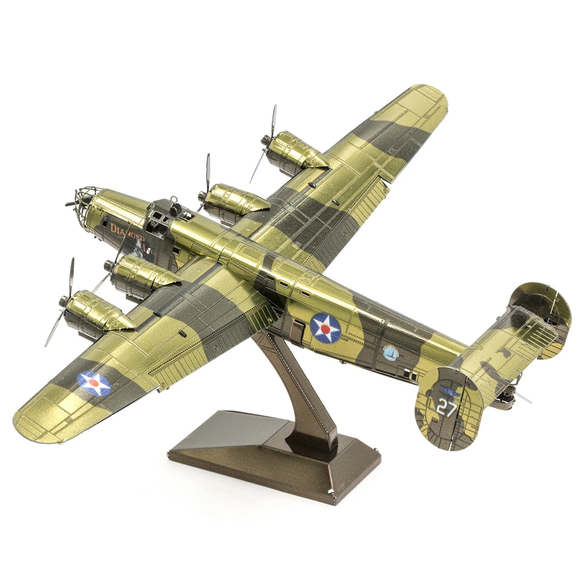 B- 24 Liberator 3D Metal Puzzle Model Kits DIY Laser Cut Puzzles Jigsaw Toy For Children